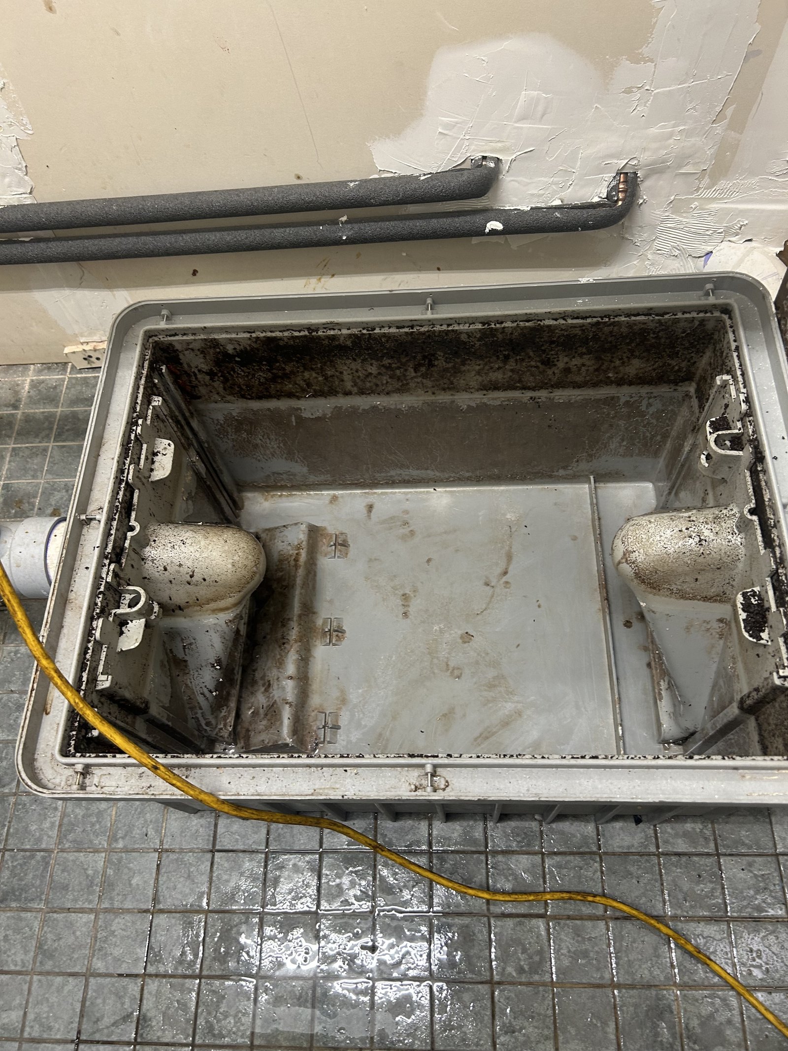 Grease trap completely cleaned and restored